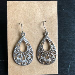 Silver tear drop earrings